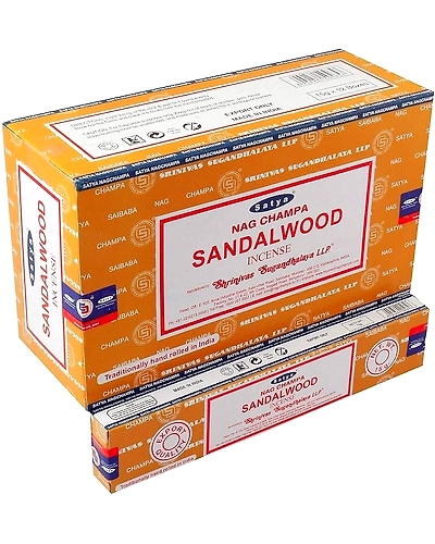 SATYA NAGCHAMPA SANDALWOOD INCENSE STICK 50DZN CARTON(12*15G*50)FULL CARTON-1