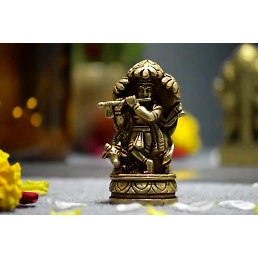 LORD KRISHNA WITH COW for Home Décor