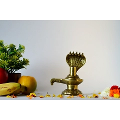 Brass Shivlaing with Sheshnag Showpiece