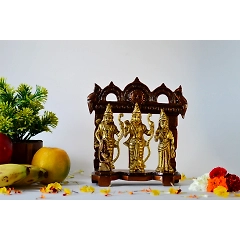 Brass Ram Darbar Statue with Temple Arch