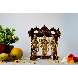Brass Ram Darbar Statue with Temple Arch