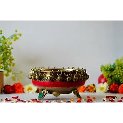 Brass Urli Bowl Round Shape Hanging Bells