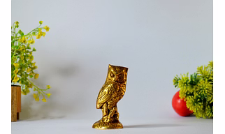 Brass Owl Decor Showpiece