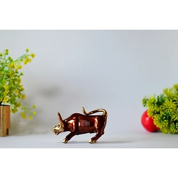 Street Bull Copper Statue of Bull Brass Sculpture