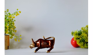 Street Bull Copper Statue of Bull Brass Sculpture