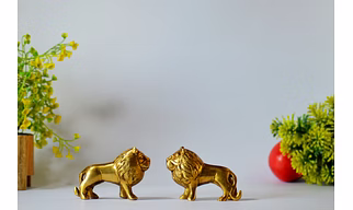 Brass Lion Statues Showpieces