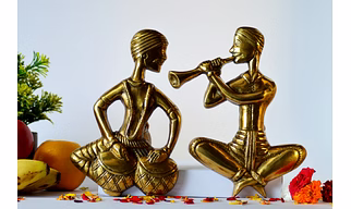 Brass Music Set Musician Figurine and Statue/Idol Sculptures