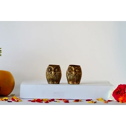 Brass Owl Decor Showpiece