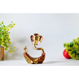 Modern Ganesha abstract unique brass idol