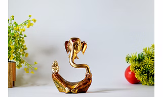 Modern Ganesha abstract unique brass idol