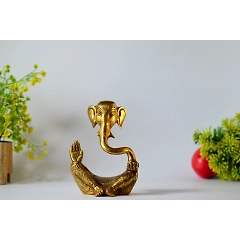 Modern Ganesha abstract unique brass idol