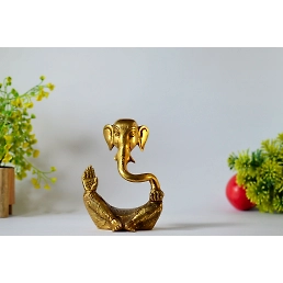 Modern Ganesha abstract unique brass idol