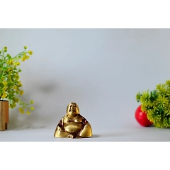 Sitting Brass Laughing Buddha Statue