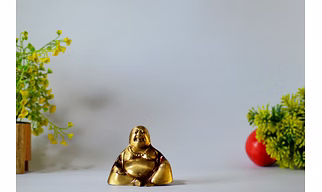 Sitting Brass Laughing Buddha Statue