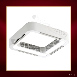 GREENCON Cassette Bladeless Ceiling Fan with 3 LED Light Modes, 6 Speeds, Ceiling Mount, Silent Operation, White