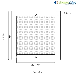 GREENCON Trap Door 375 x 375 mm Service Cum Access Cum Maintenance Door
