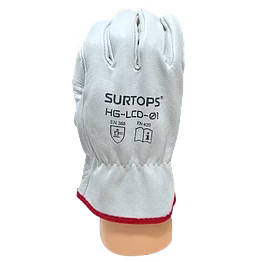 surtops brand -hand gloves - chrome leather - without velcro - hg-lcd-01 en388