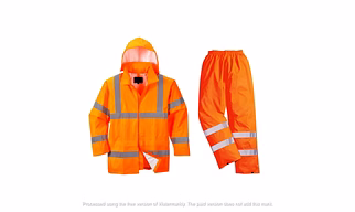 Surtops brand - AAST - HVR-O-01-HE - HI-VISABLELITY RAIN COAT ( PVC coated on polyester RAINCOAT )
