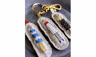 EMBROIDERED KEY CHAIN