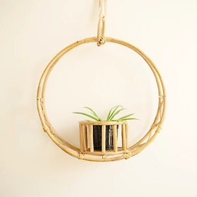 Classic Rattan Hanging Planter