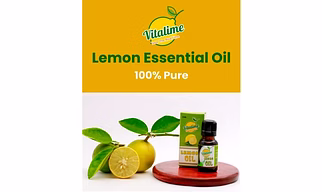 Vitalime Lemon Essential Oil For Skin|Hair and Body Therapeutic Grade |Perfect for Aromatherapy, Relaxation, Skin Therapy & More! 10ML