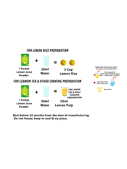 Vitalime Lemon Drink Powder | All Natural freeze Dried lemon juice powder| 100% Water Soluble | Best for Flavoring,5g(Pack of 24)-8