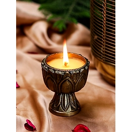 Antique Diya Parijat Candle Lamp