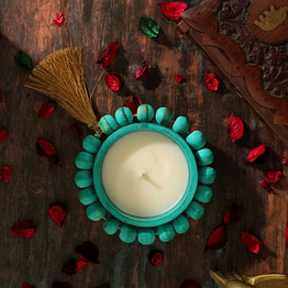 jasmine wooden bowl candle