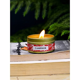 5 camphor tin candle set