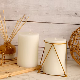 tall unscented candles