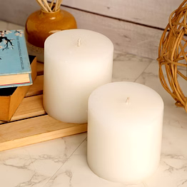 4 medium size pillar candle