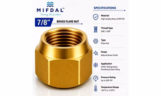 7/8" Brass Flare Nut