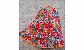 Cotton Long Skirts For Beach