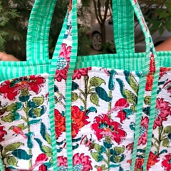 cotton shopping tote bag