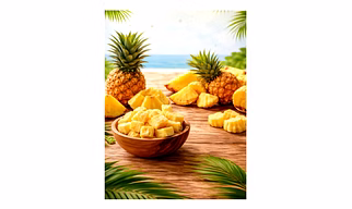 Freeze Dried Pineapple Chunks