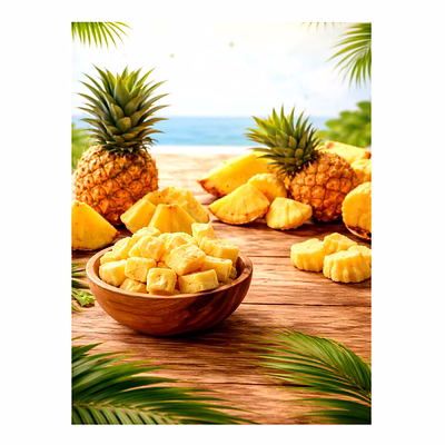 freeze dried pineapple chunks