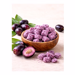 freeze dried jamun (black plum) cubes