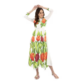 HAND PAINTED LONG DRESS