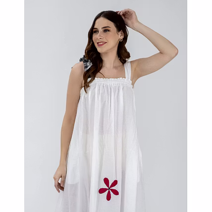 COTTON LONG DRESS WITH PATCHWORK-2