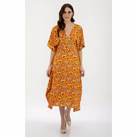 COTTON PRINTED LONG DRESS