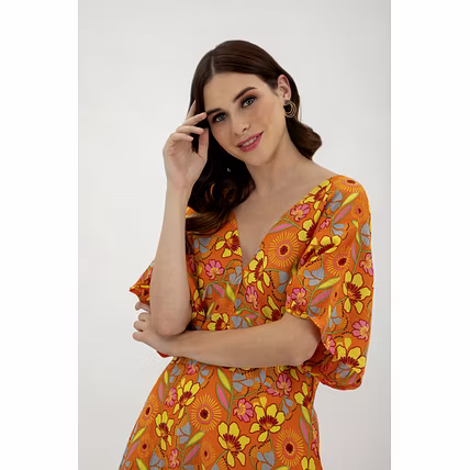 COTTON PRINTED LONG DRESS-2