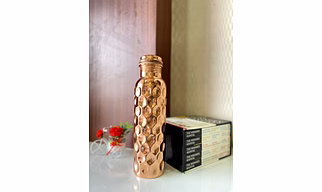 Diamond Hammered Copper Bottle