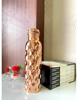 Diamond Hammered Copper Bottle