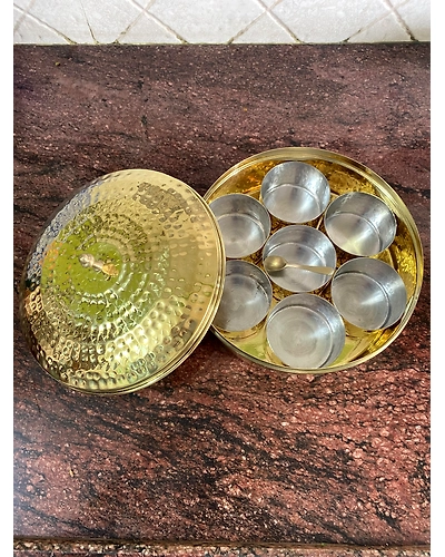 Brass Masala Box-1