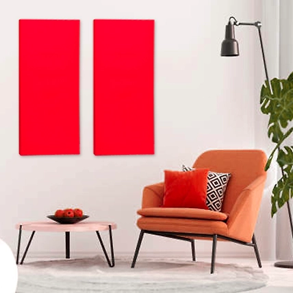 AMSSKAR Fabric Wrapped Acoustic Sound Absorbing Panel Interior (Cherry Red) NRC &gt;0.90~0.05-3
