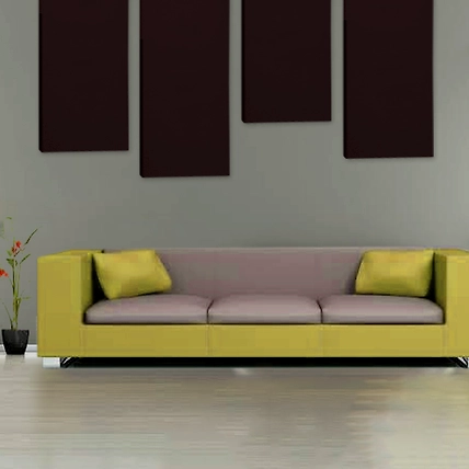 AMSSKAR Fabric Wrapped Acoustic Sound Absorbing panel Interior (Smoky Black) NRC &gt;0.90~0.05-3