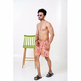 onion color bird cage print cotton boxers shorts