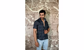 SmallPaisley print cotton shirt half sleeves