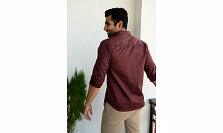 Luxe Maroon super premium cotton shirt full sleeves