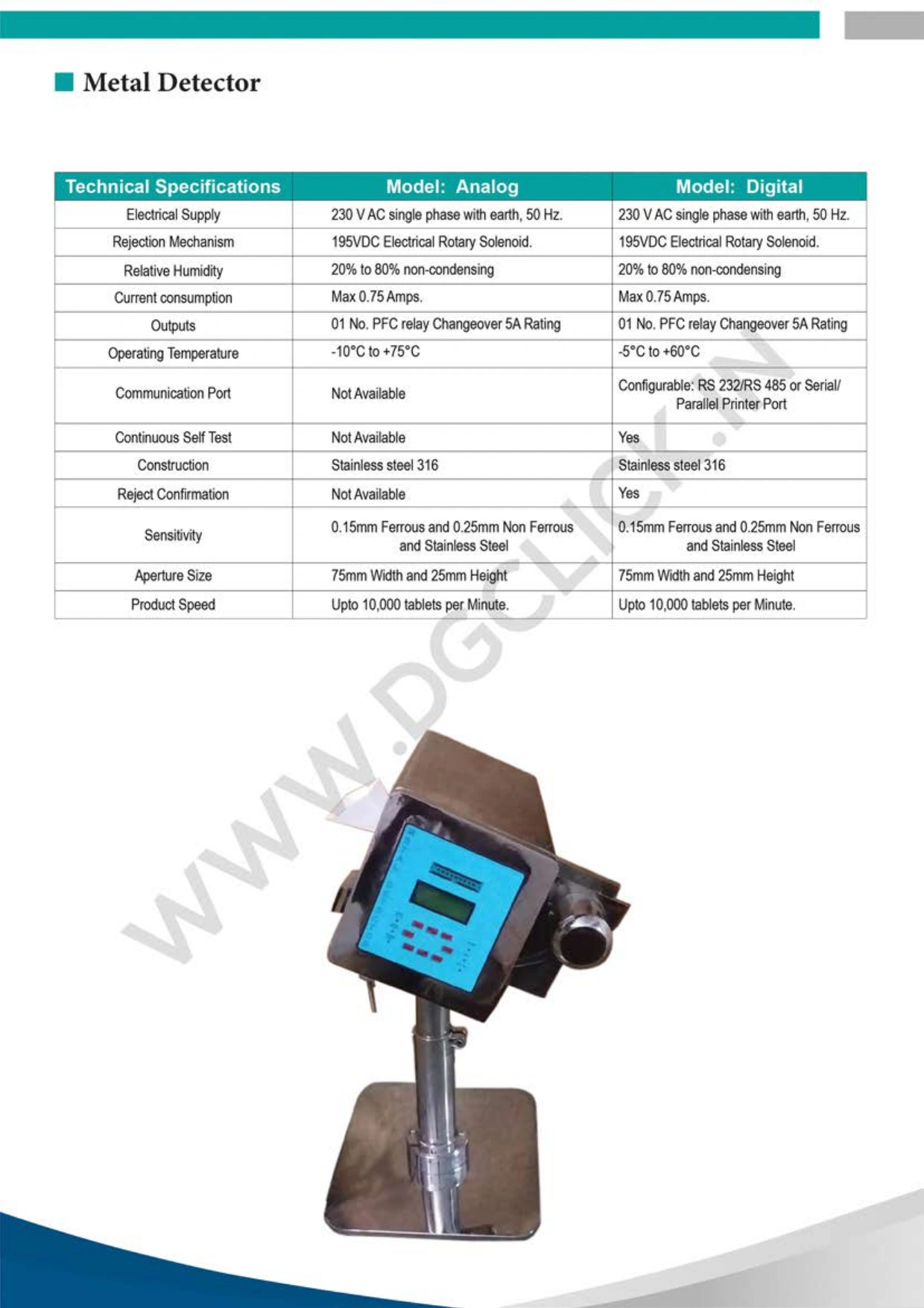 Metal Detector &amp; D Duster For Tablet &amp; Capsule-4